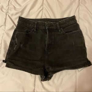 Black Denim Shorts
